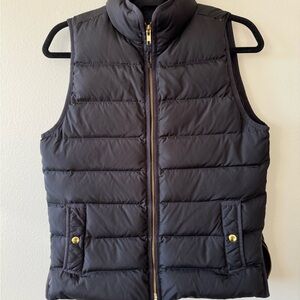 J.Crew Black Puffer Vest